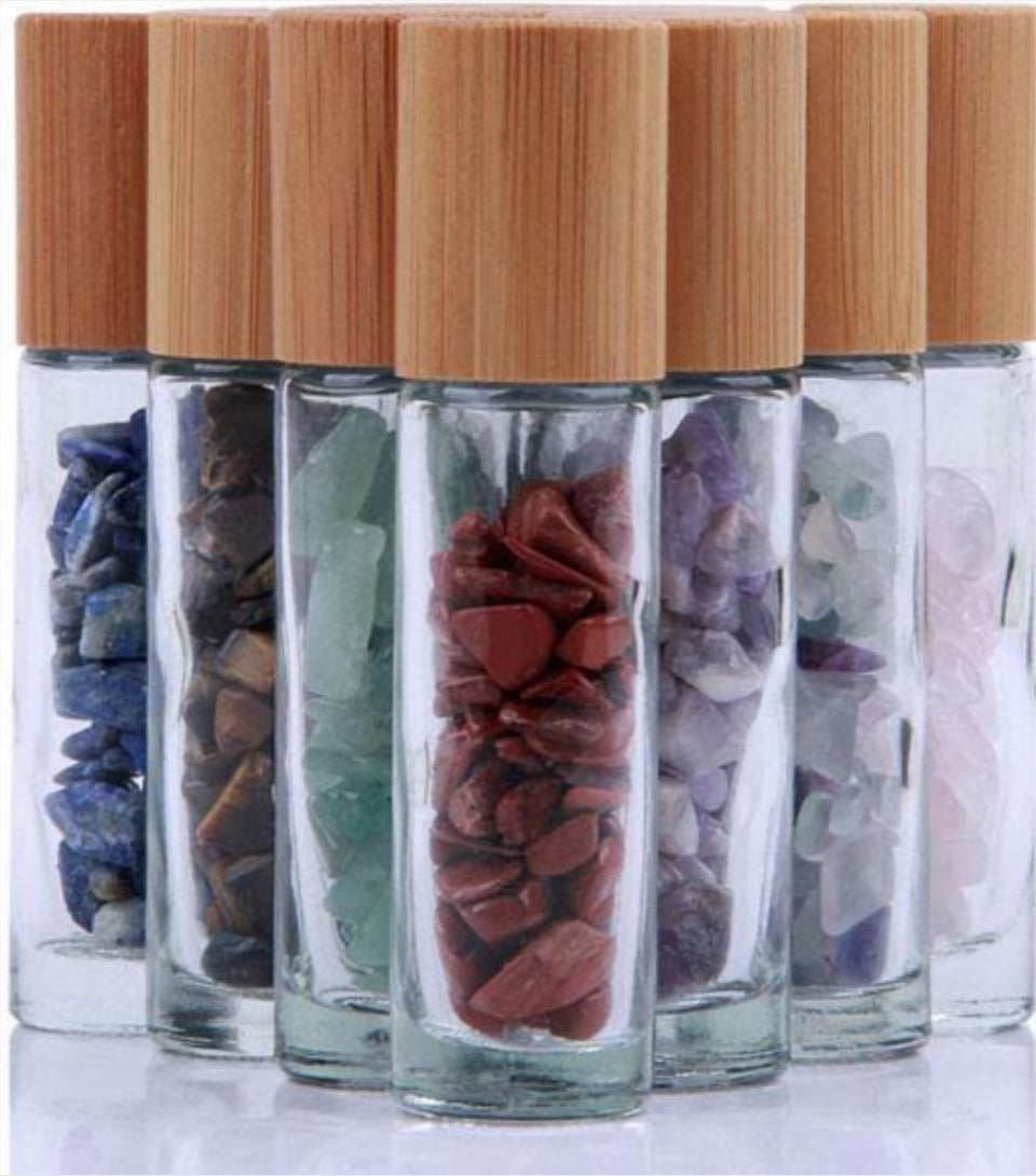 Essential Oil Chakra Crystal Rollers