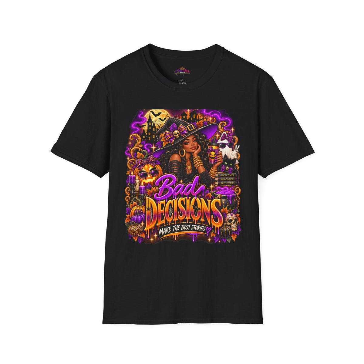 Bad Decisions Halloween T-Shirt — Witch Party Graphic Tee