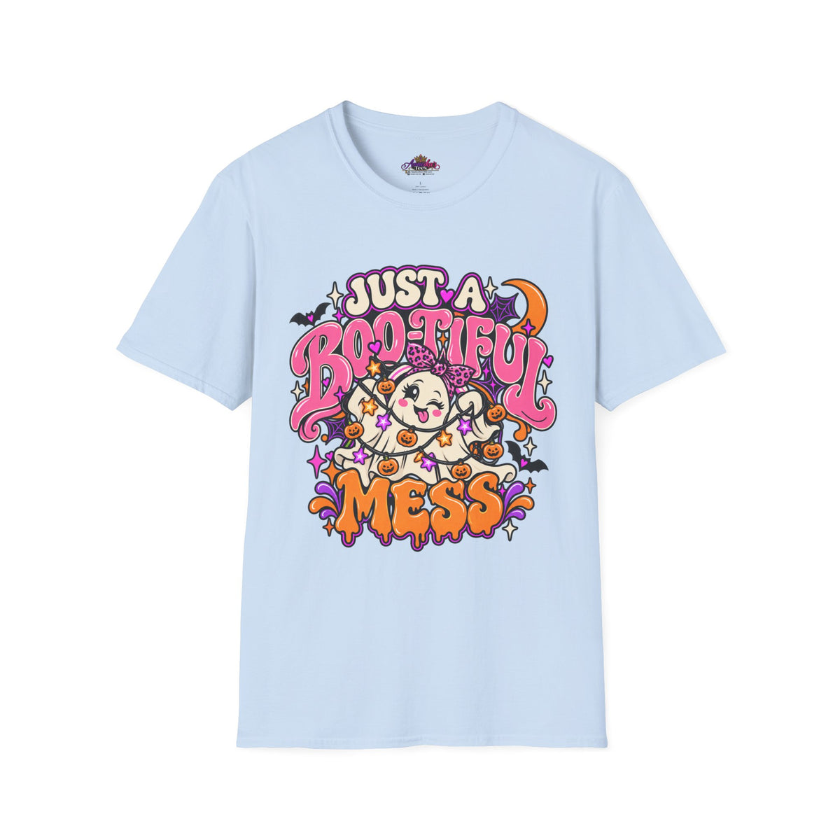 Just a Boo-tiful Mess T-Shirt — Cute Halloween Ghost Graphic Tee