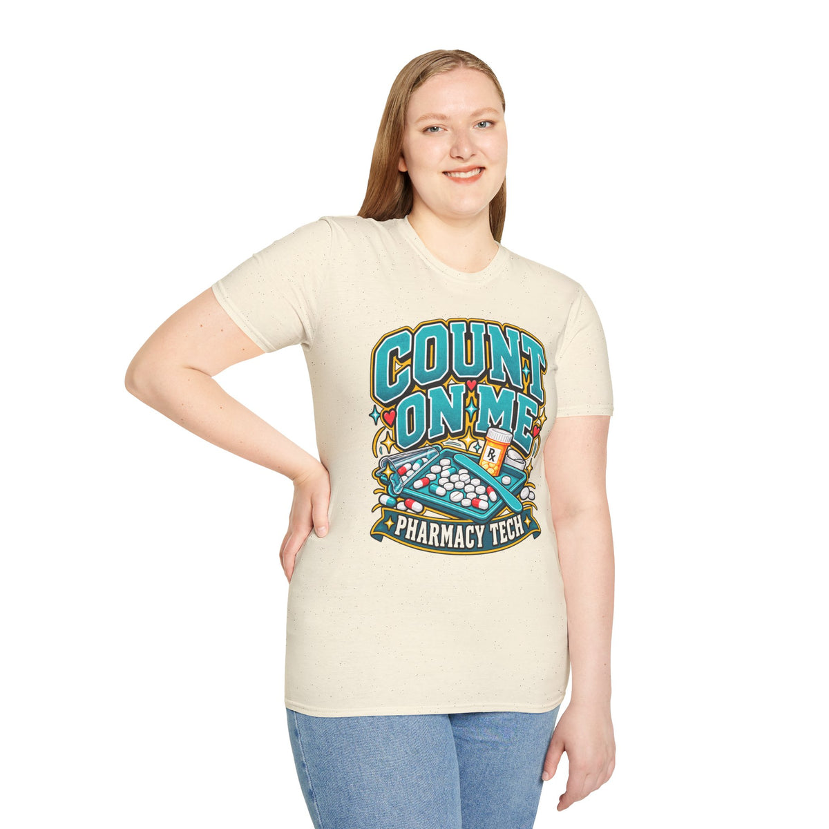 Count On Me Pharmacy Tech T‑Shirt — Funny Pharmacist Technician Shirt