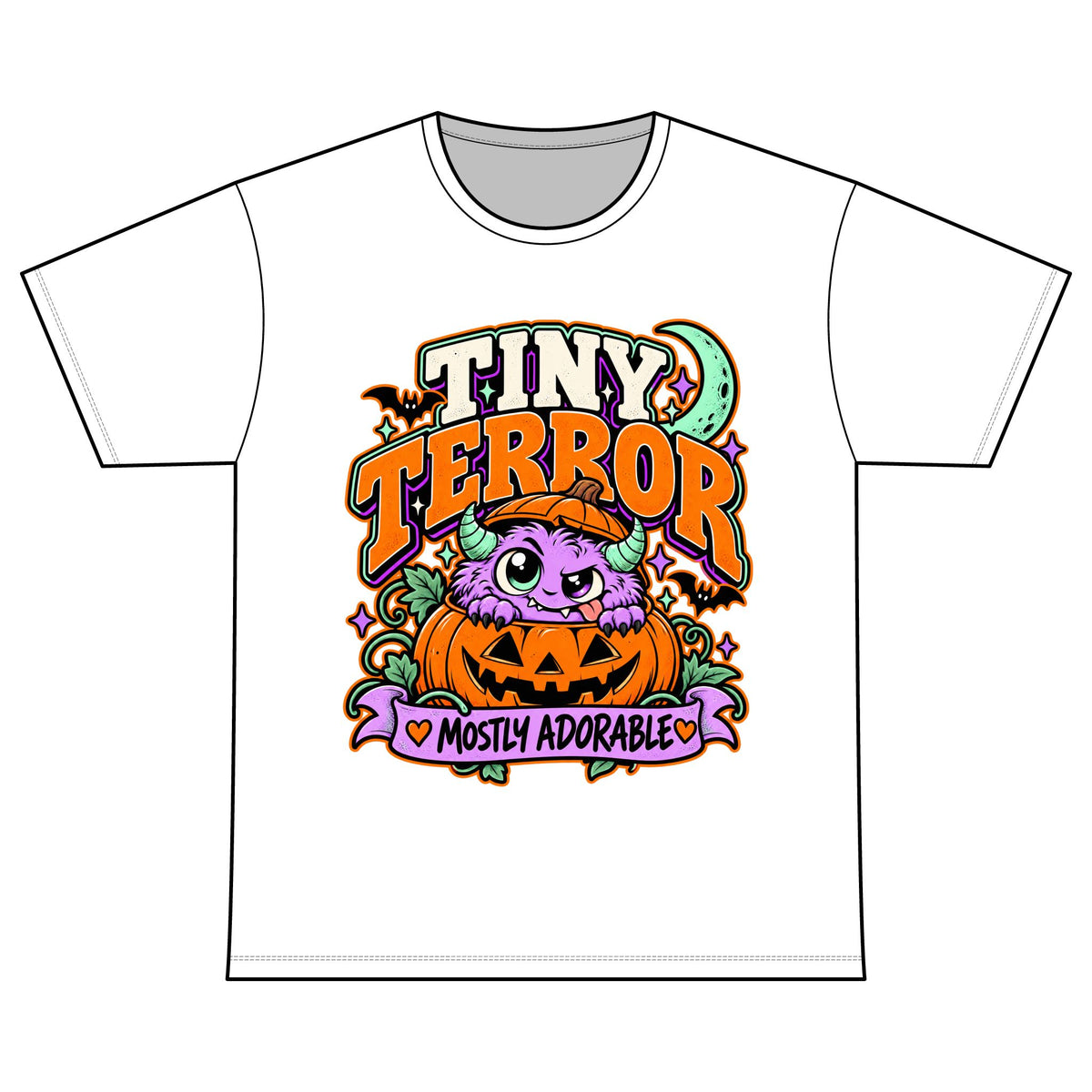 Tiny Terror "Mostly Adorable" Halloween T-Shirt