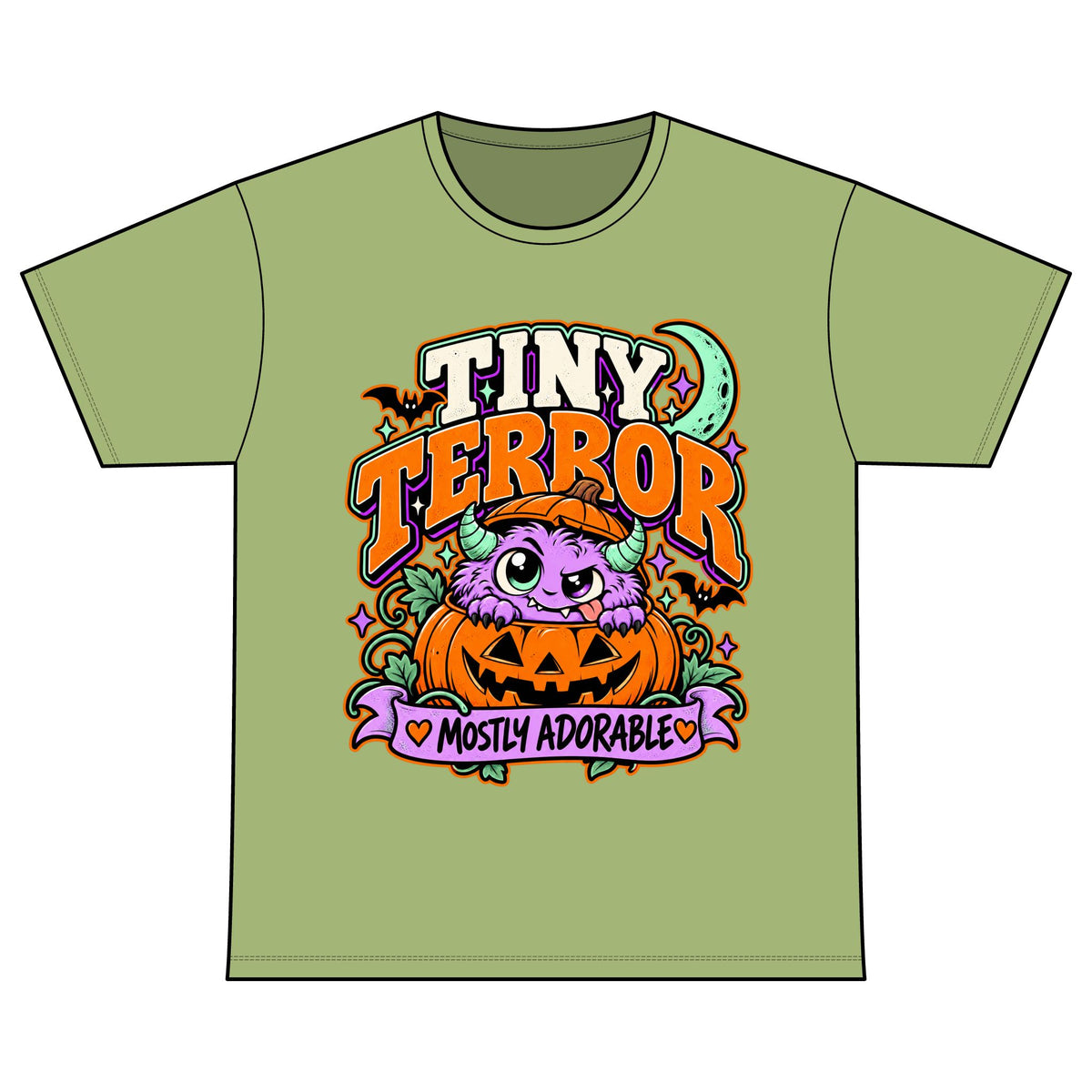 Tiny Terror "Mostly Adorable" Halloween T-Shirt