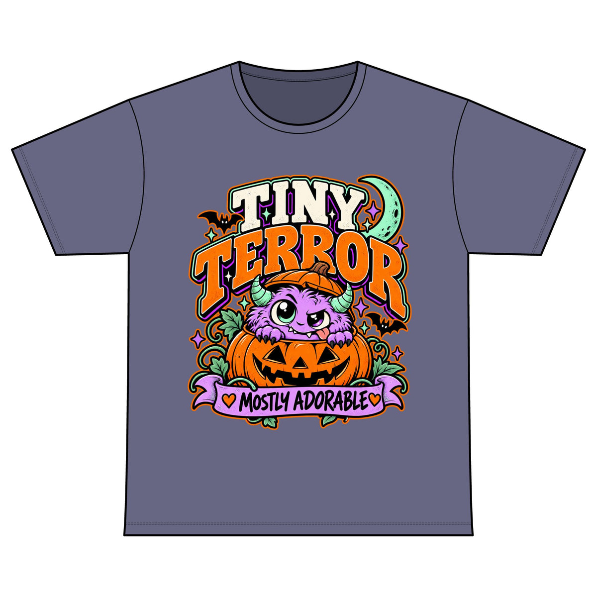 Tiny Terror "Mostly Adorable" Halloween T-Shirt