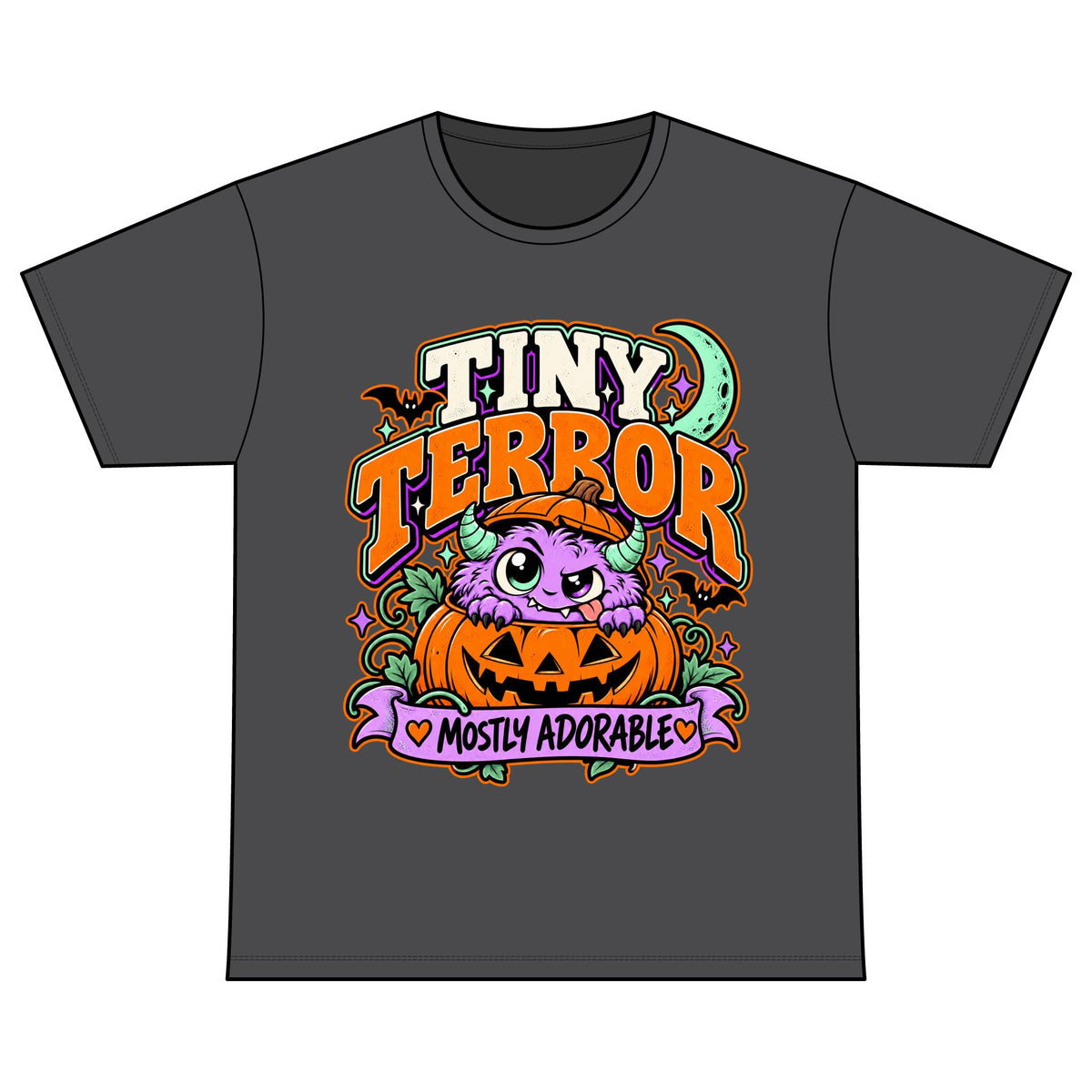 Tiny Terror "Mostly Adorable" Halloween T-Shirt