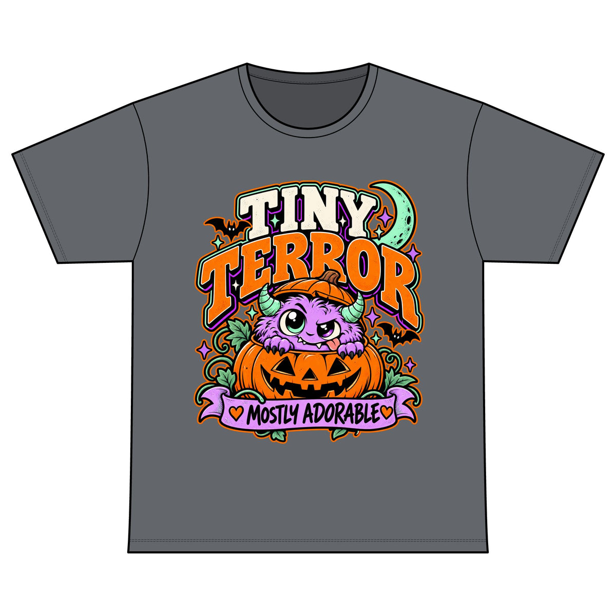 Tiny Terror "Mostly Adorable" Halloween T-Shirt