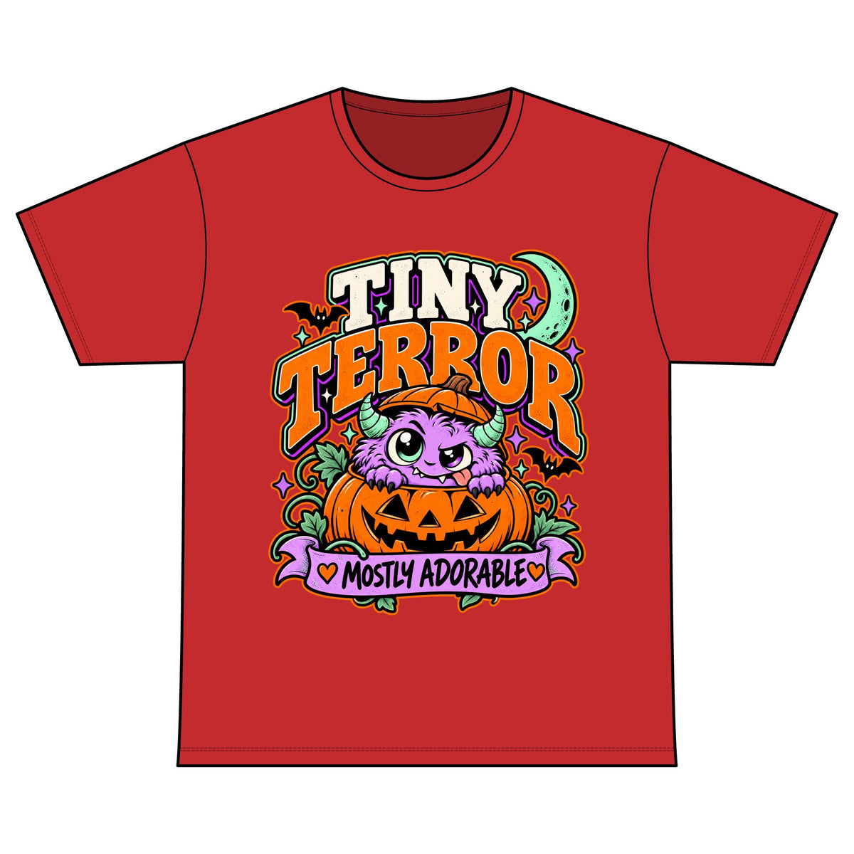 Tiny Terror "Mostly Adorable" Halloween T-Shirt