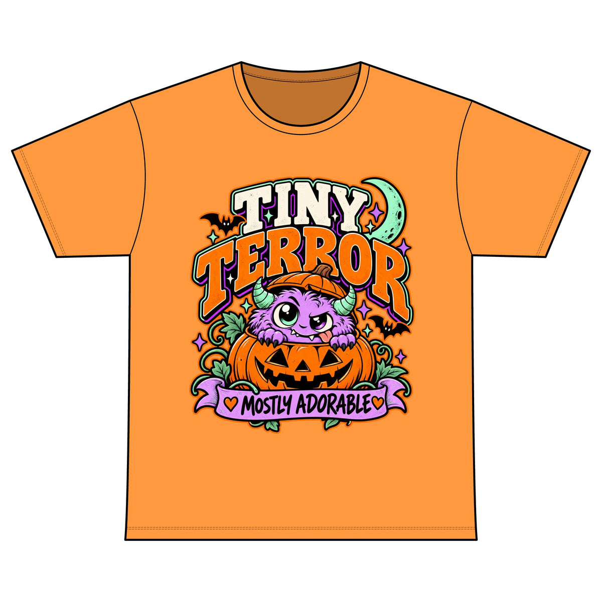 Tiny Terror "Mostly Adorable" Halloween T-Shirt