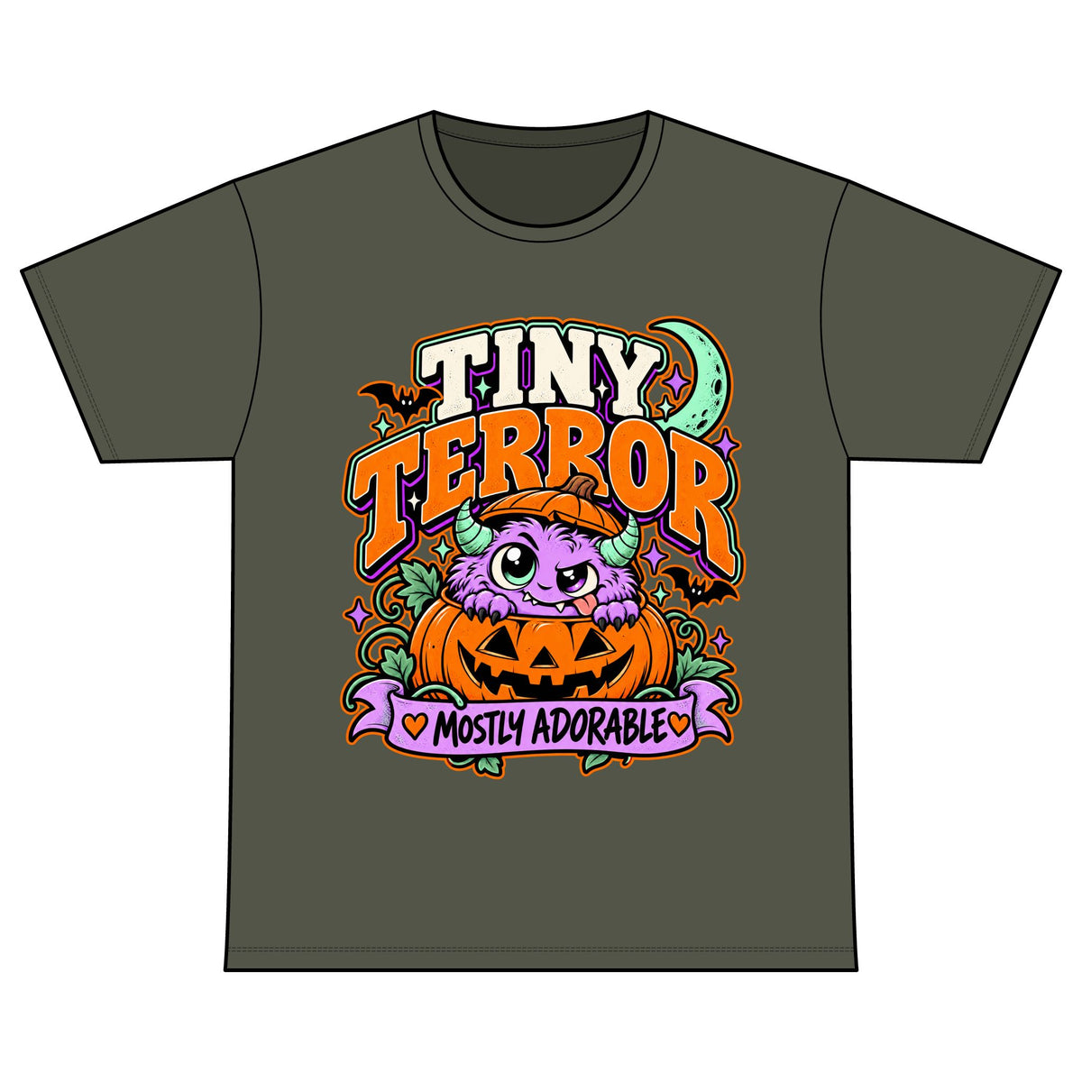 Tiny Terror "Mostly Adorable" Halloween T-Shirt