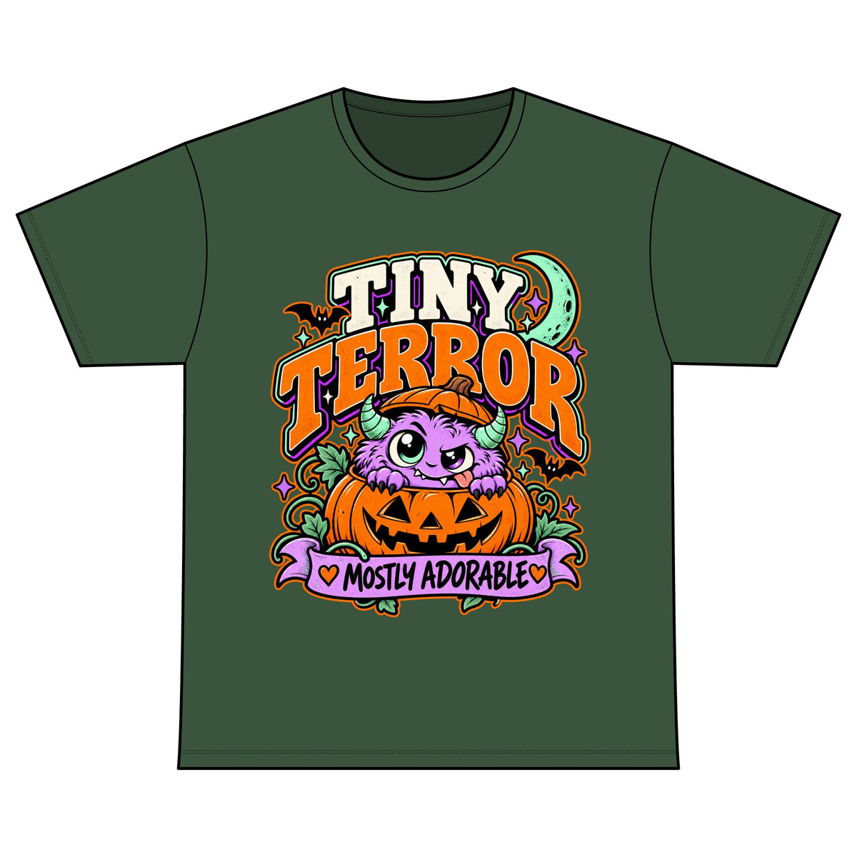 Tiny Terror "Mostly Adorable" Halloween T-Shirt