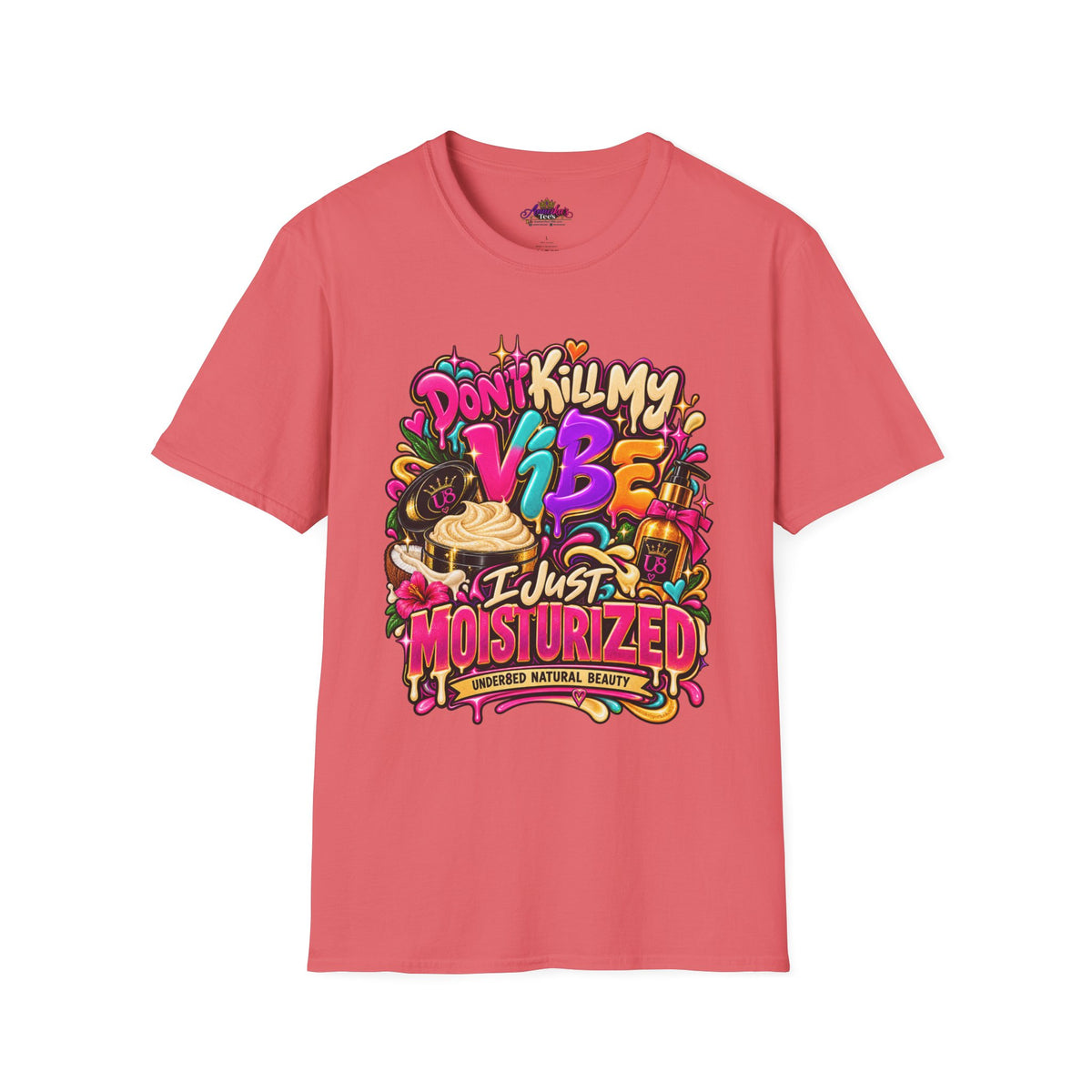 Don't Kill My Vibe I Just Moisturized T-Shirt — Good Skin Vibes Skincare Graphic Tee