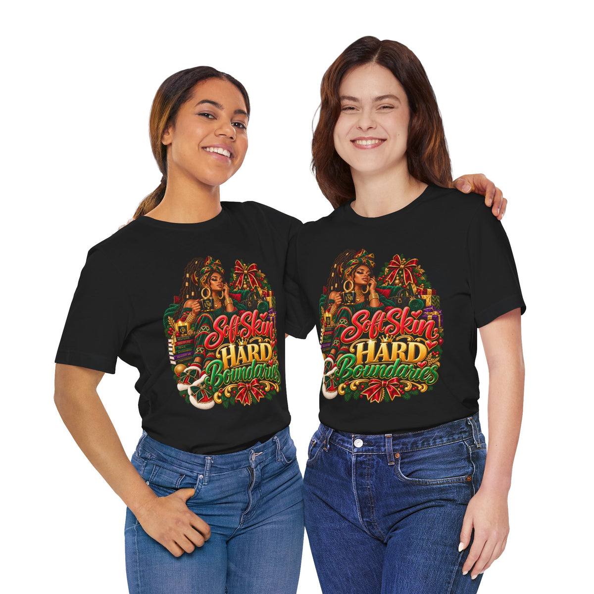 Soft Skin, Hard Boundaries T-Shirt — Empowering Black Woman Graphic Tee
