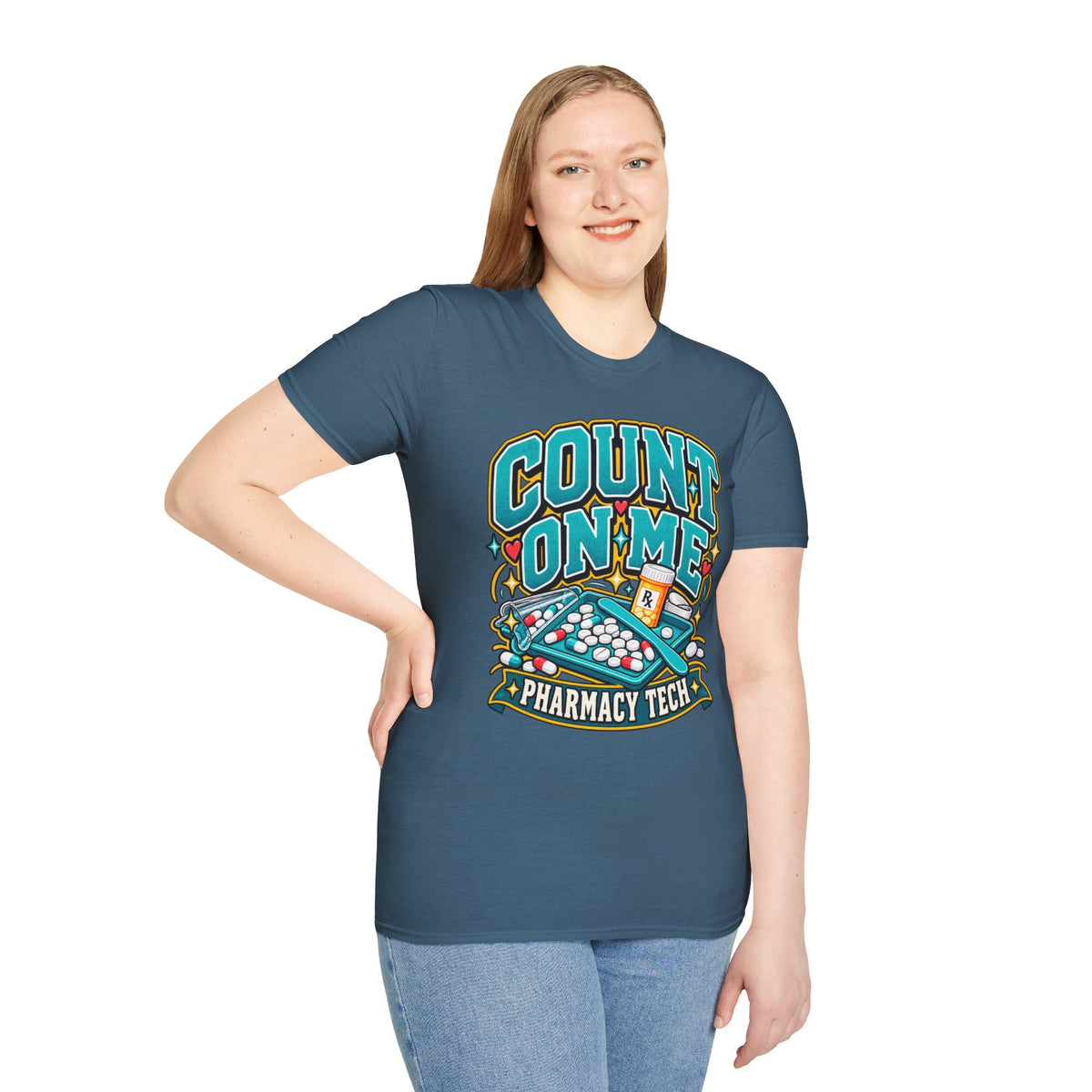 Count On Me Pharmacy Tech T‑Shirt — Funny Pharmacist Technician Shirt