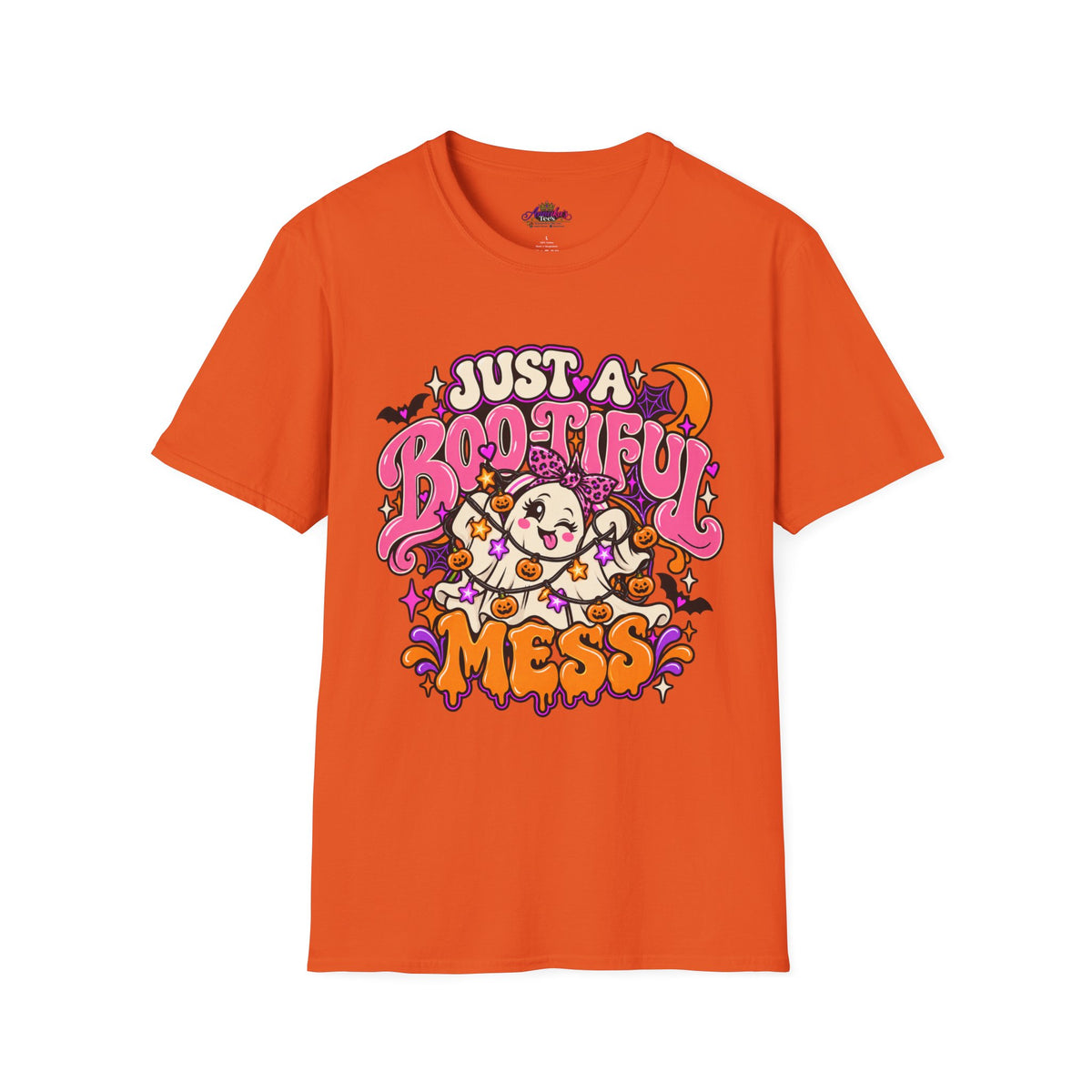Just a Boo-tiful Mess T-Shirt — Cute Halloween Ghost Graphic Tee