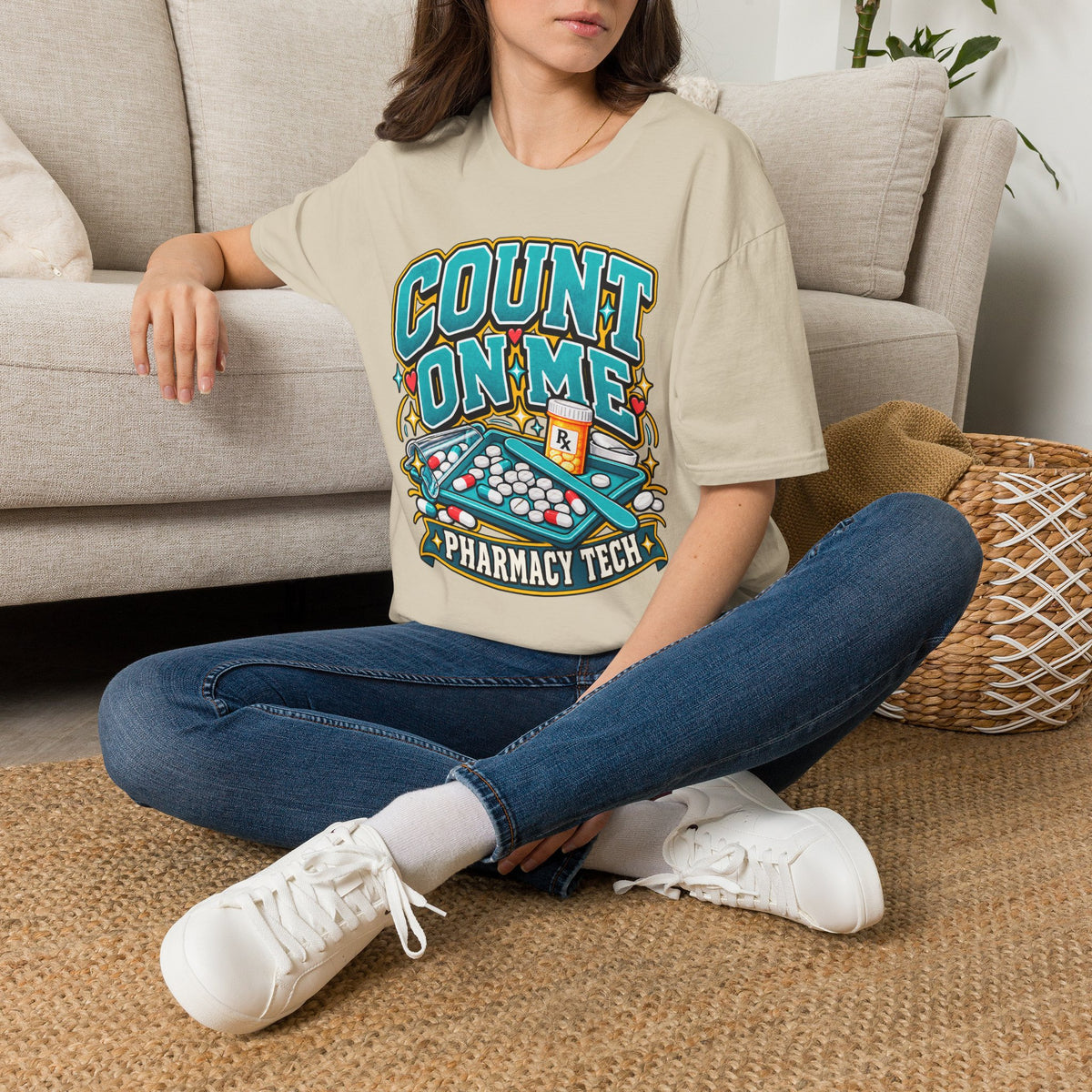 Count On Me Pharmacy Tech T‑Shirt — Funny Pharmacist Technician Shirt