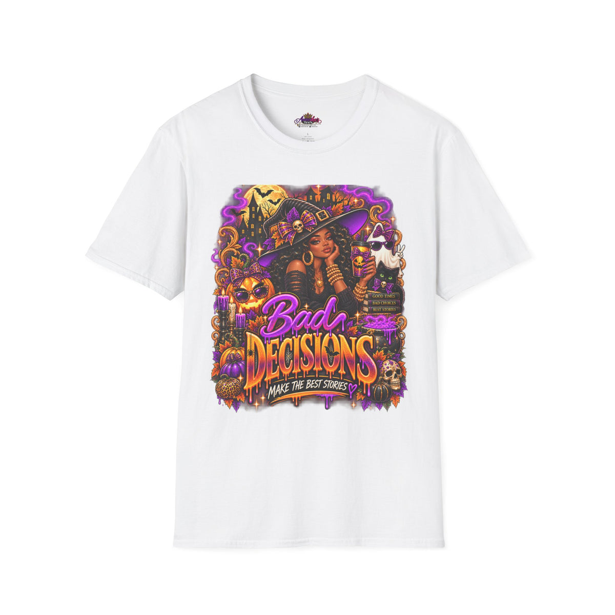 Bad Decisions Halloween T-Shirt — Witch Party Graphic Tee
