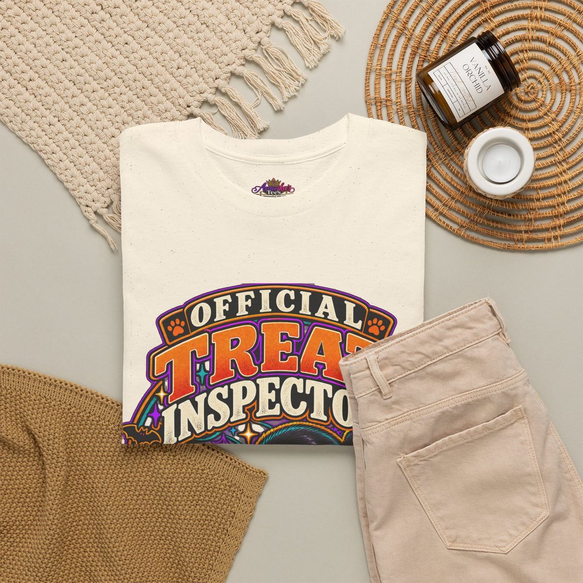 Halloween "Official Treat Inspector" T-Shirt — Funny Pumpkin Candy Patrol Tee