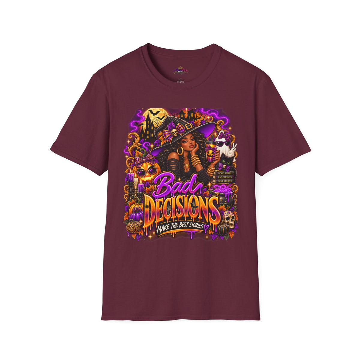 Bad Decisions Halloween T-Shirt — Witch Party Graphic Tee