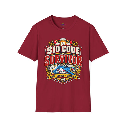 Funny Sig Code Survivor Pharmacy T-Shirt