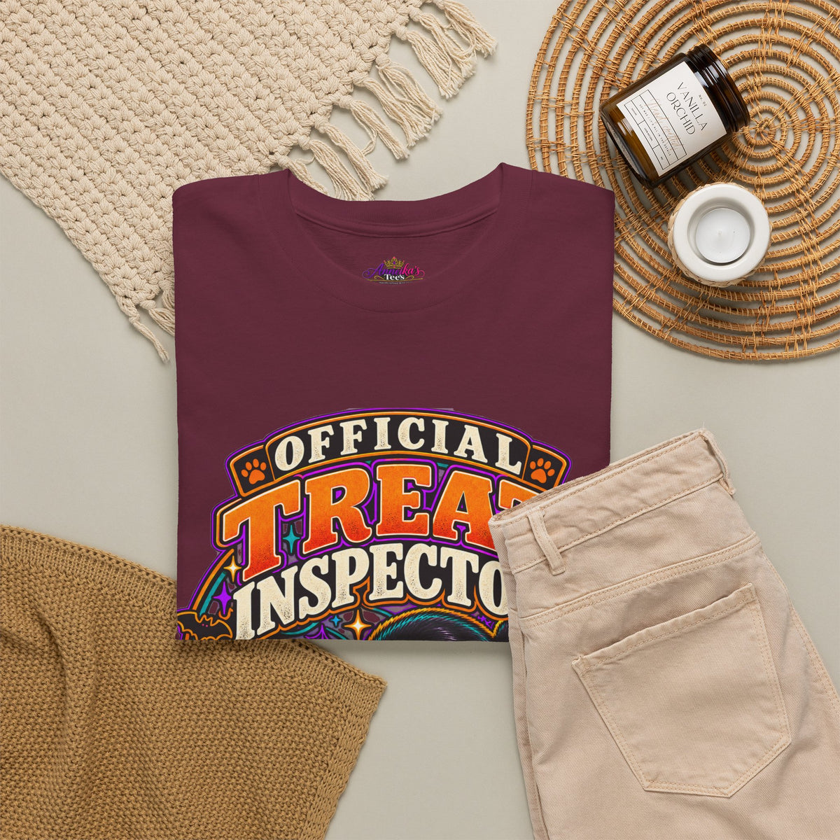 Halloween "Official Treat Inspector" T-Shirt — Funny Pumpkin Candy Patrol Tee