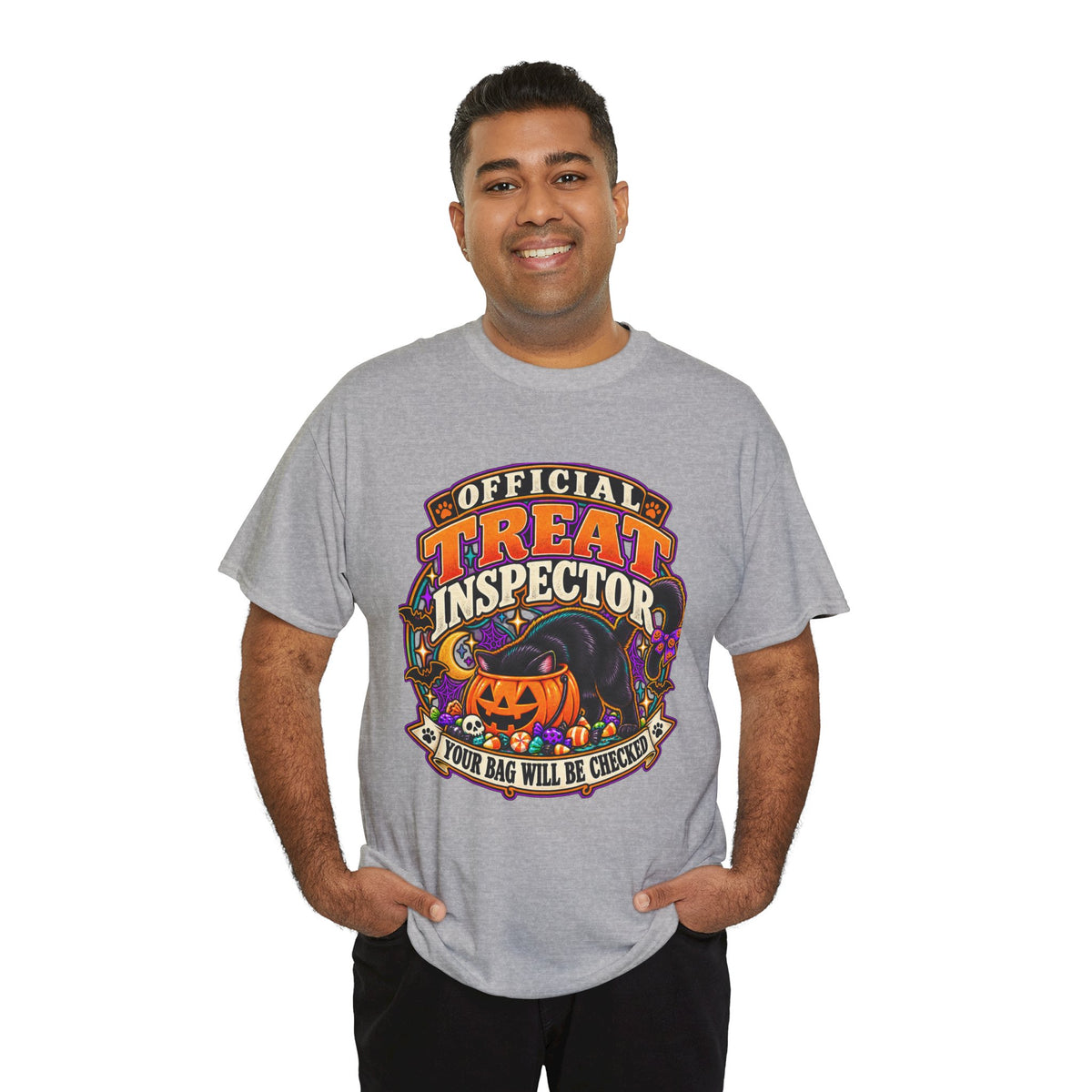 Halloween "Official Treat Inspector" T-Shirt — Funny Pumpkin Candy Patrol Tee