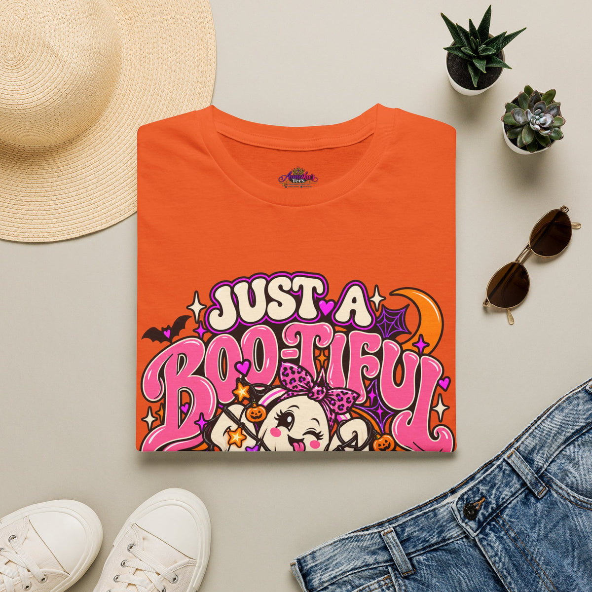Just a Boo-tiful Mess T-Shirt — Cute Halloween Ghost Graphic Tee