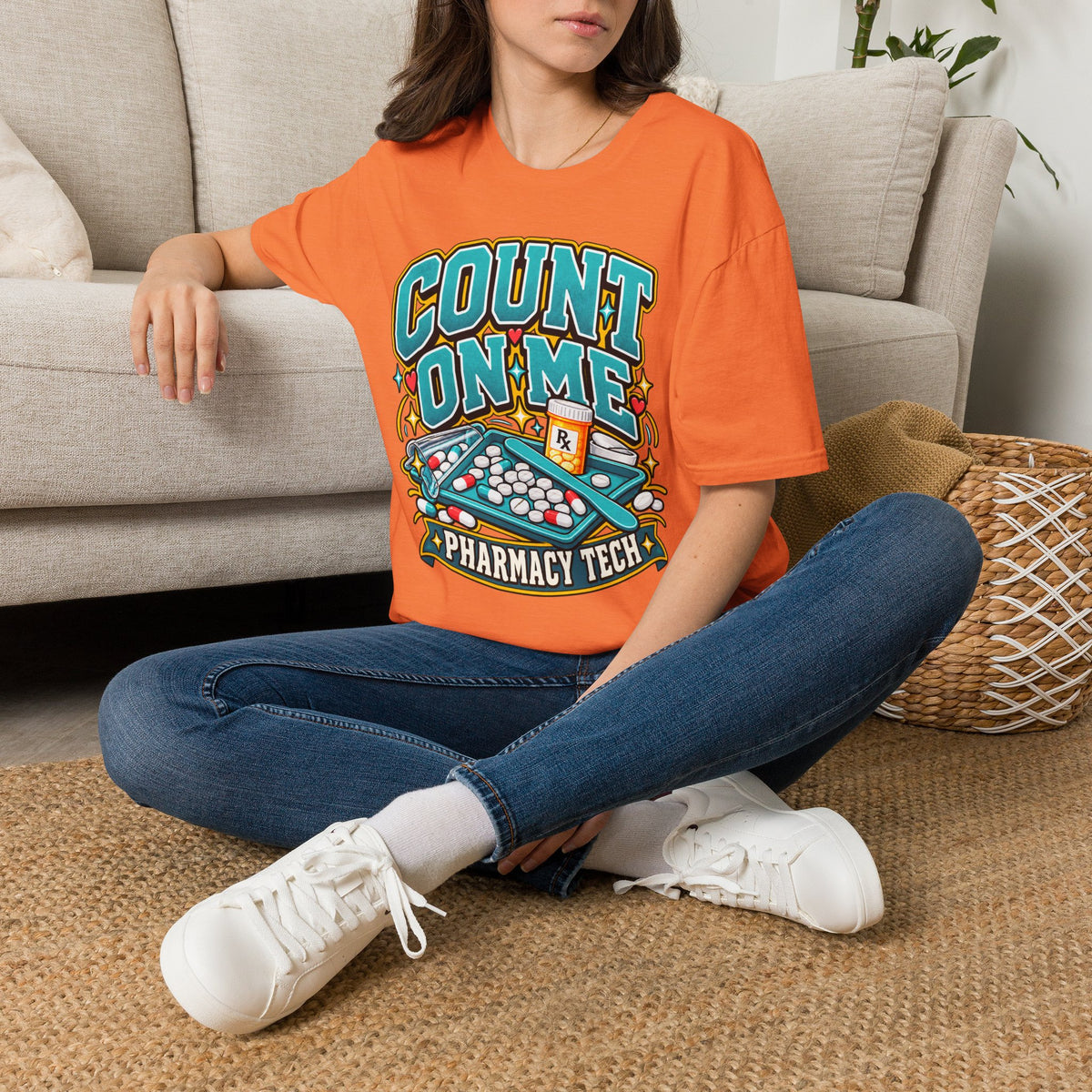 Count On Me Pharmacy Tech T‑Shirt — Funny Pharmacist Technician Shirt