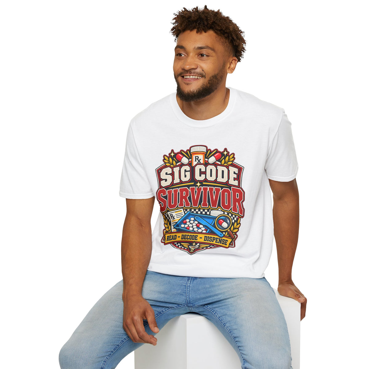 Funny Sig Code Survivor Pharmacy T-Shirt