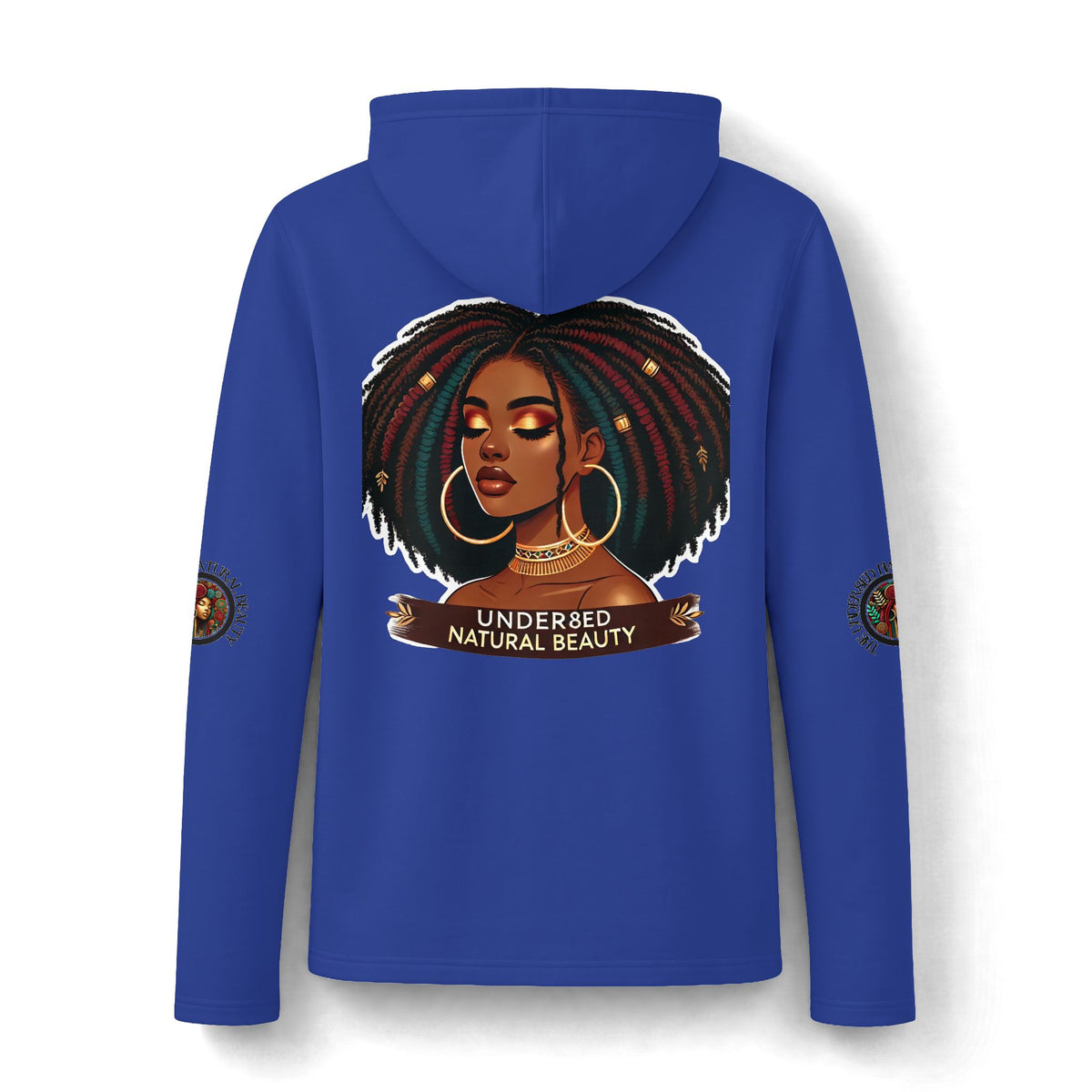 Natural Beauty Hoodie — 'Under Bed Natural Beauty' Afrocentric Long-Sleeve Hoodie