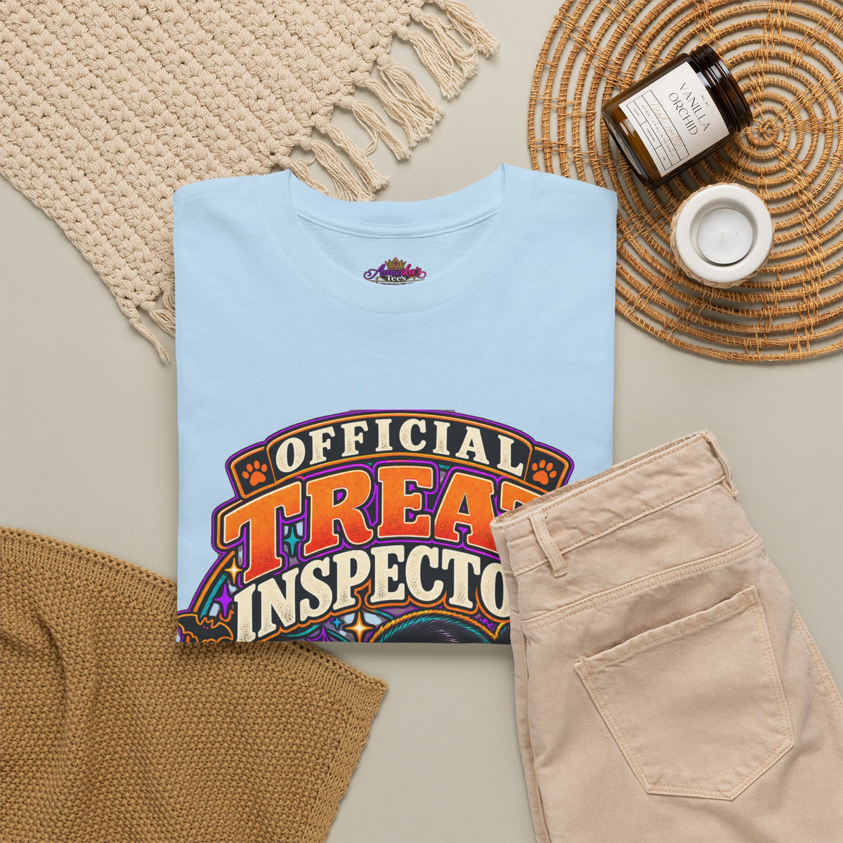 Halloween "Official Treat Inspector" T-Shirt — Funny Pumpkin Candy Patrol Tee