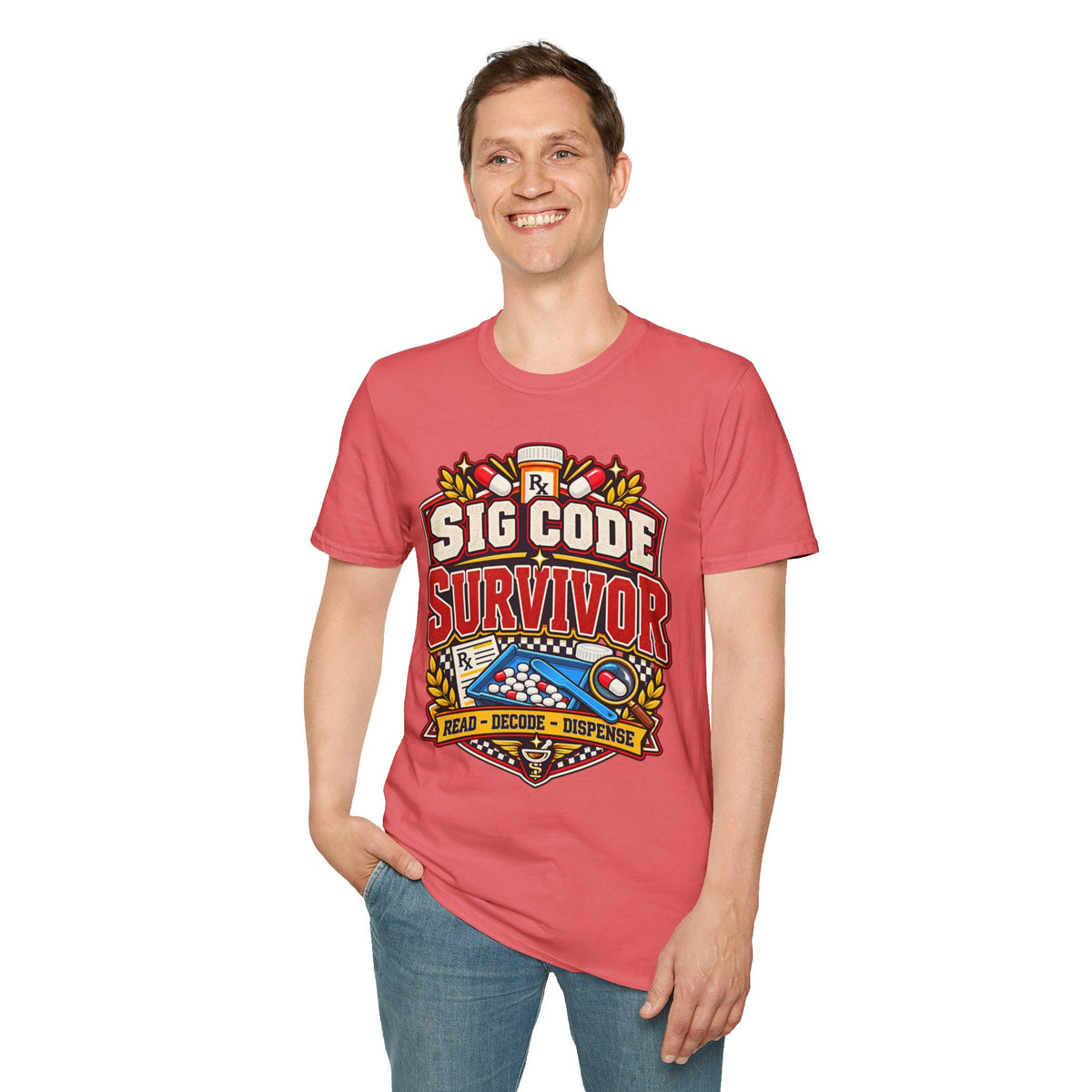 Funny Sig Code Survivor Pharmacy T-Shirt