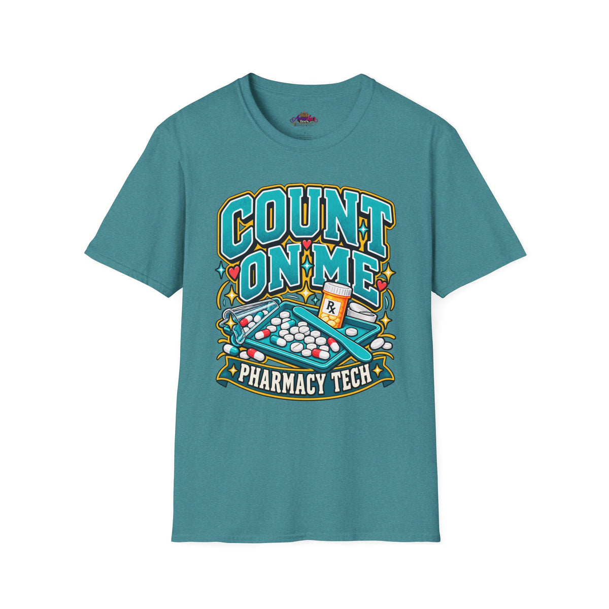 Count On Me Pharmacy Tech T‑Shirt — Funny Pharmacist Technician Shirt