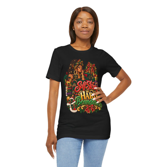 Soft Skin, Hard Boundaries T-Shirt — Empowering Black Woman Graphic Tee
