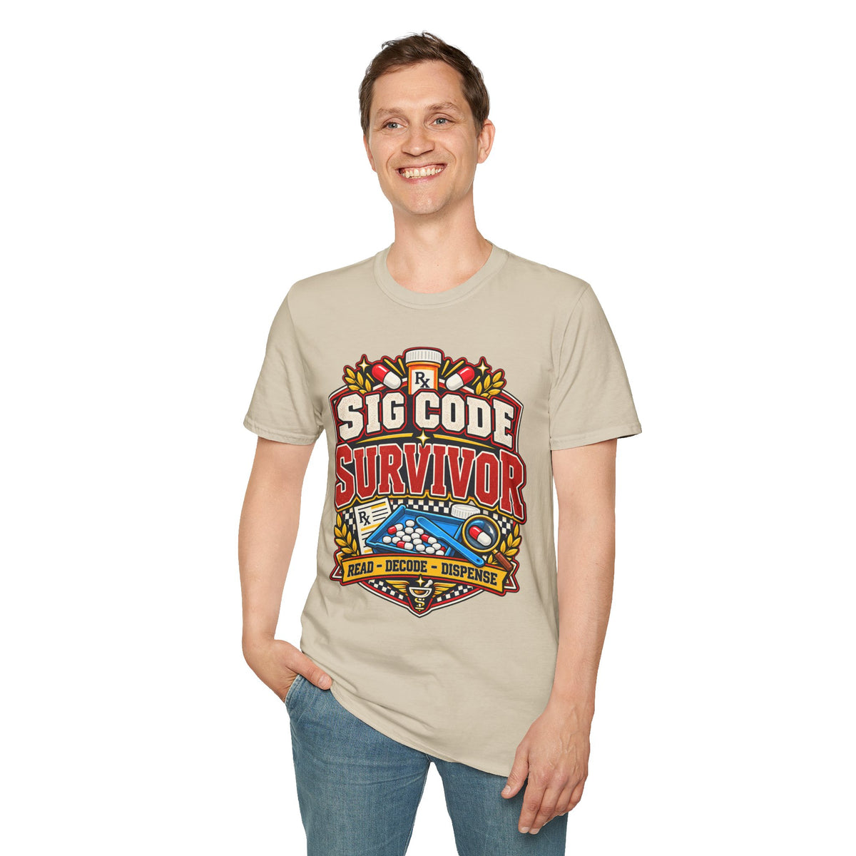 Funny Sig Code Survivor Pharmacy T-Shirt