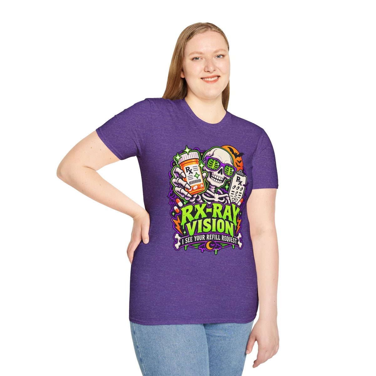 Rx-Ray Vision T-Shirt — Pharmacist Halloween Skull Prescription Tee