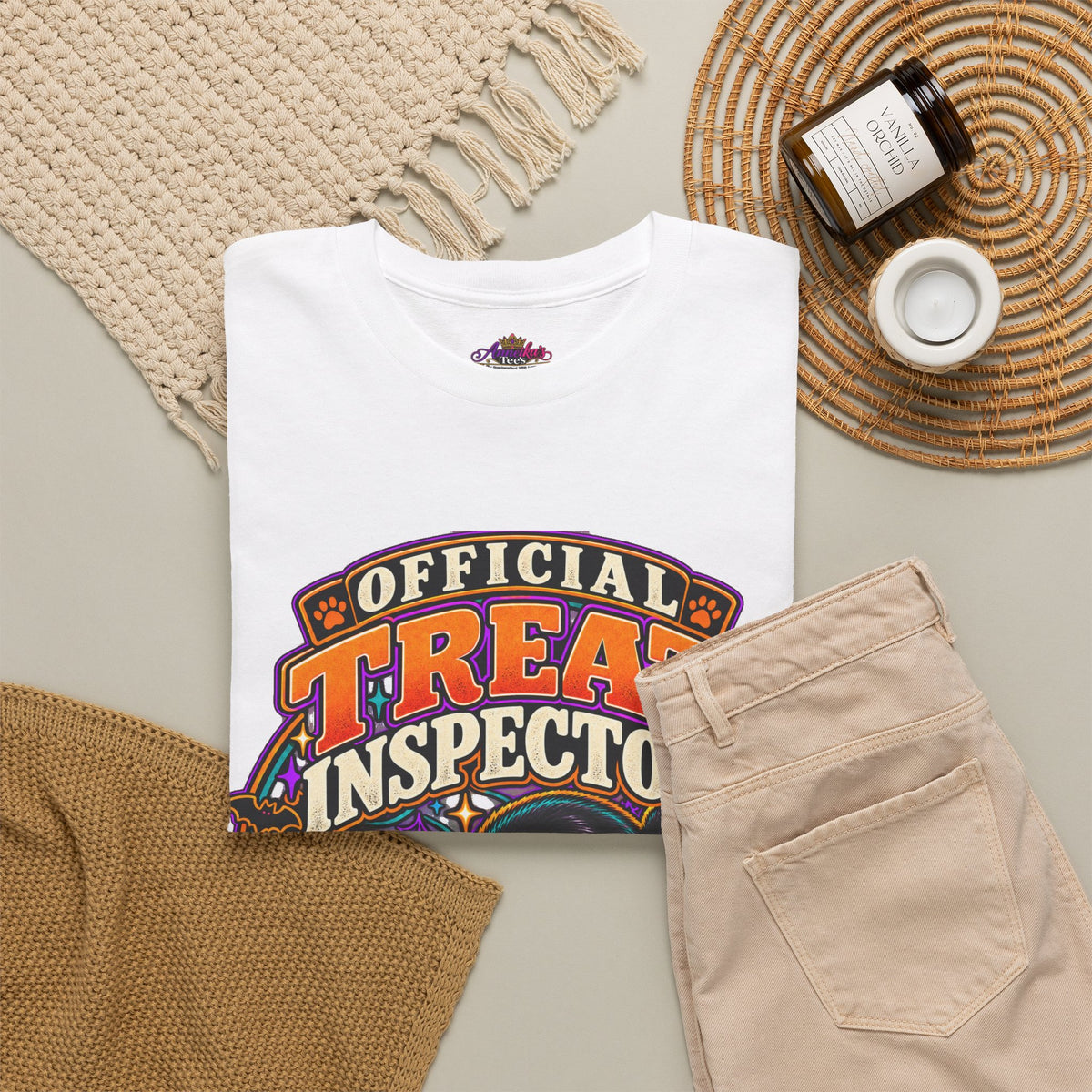 Halloween "Official Treat Inspector" T-Shirt — Funny Pumpkin Candy Patrol Tee
