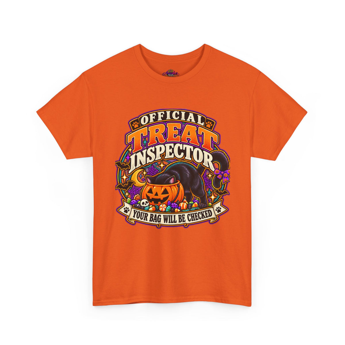 Halloween "Official Treat Inspector" T-Shirt — Funny Pumpkin Candy Patrol Tee