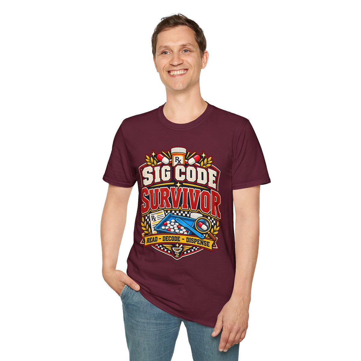 Funny Sig Code Survivor Pharmacy T-Shirt
