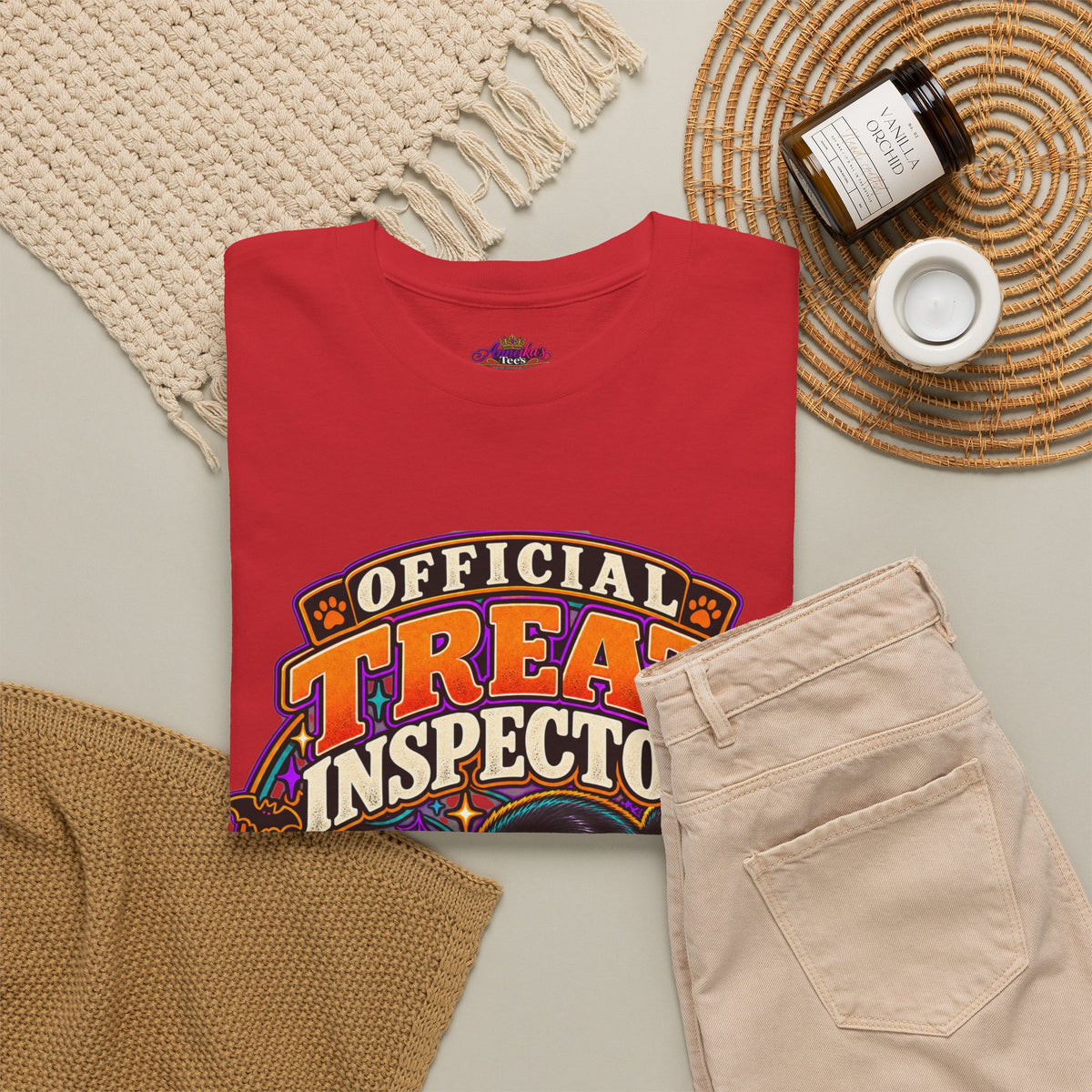 Halloween "Official Treat Inspector" T-Shirt — Funny Pumpkin Candy Patrol Tee