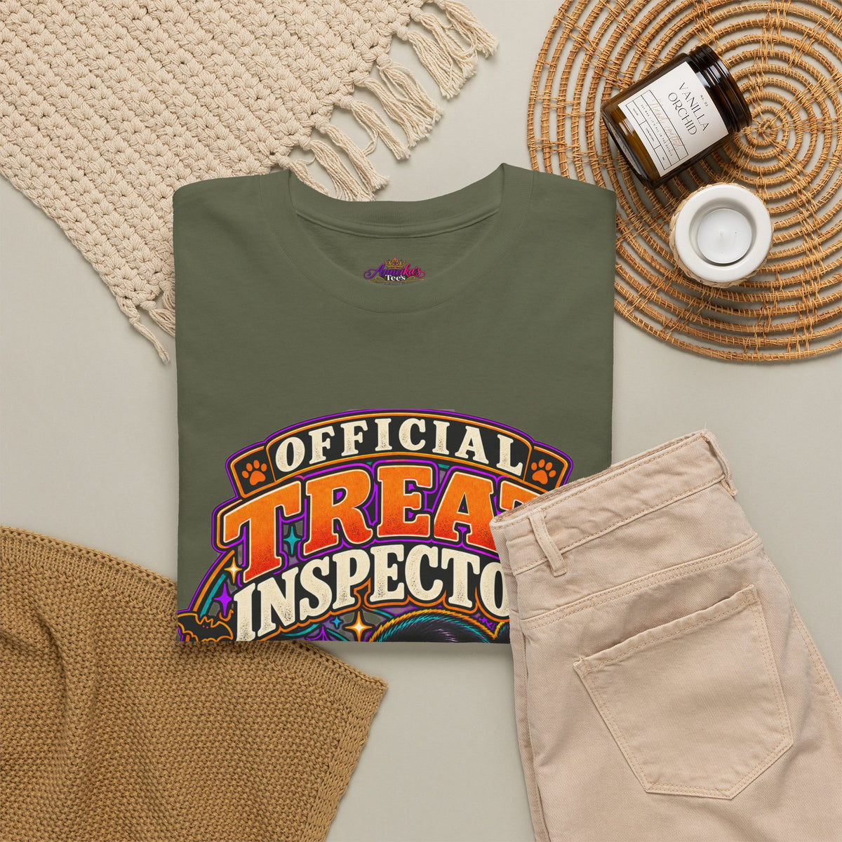 Halloween "Official Treat Inspector" T-Shirt — Funny Pumpkin Candy Patrol Tee