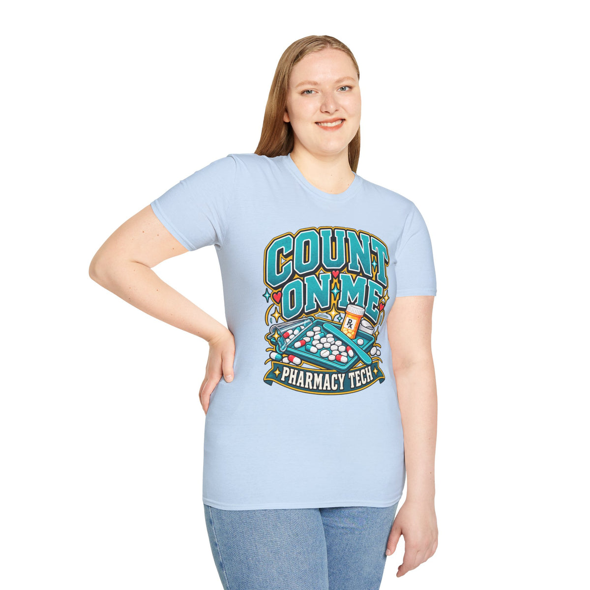 Count On Me Pharmacy Tech T‑Shirt — Funny Pharmacist Technician Shirt