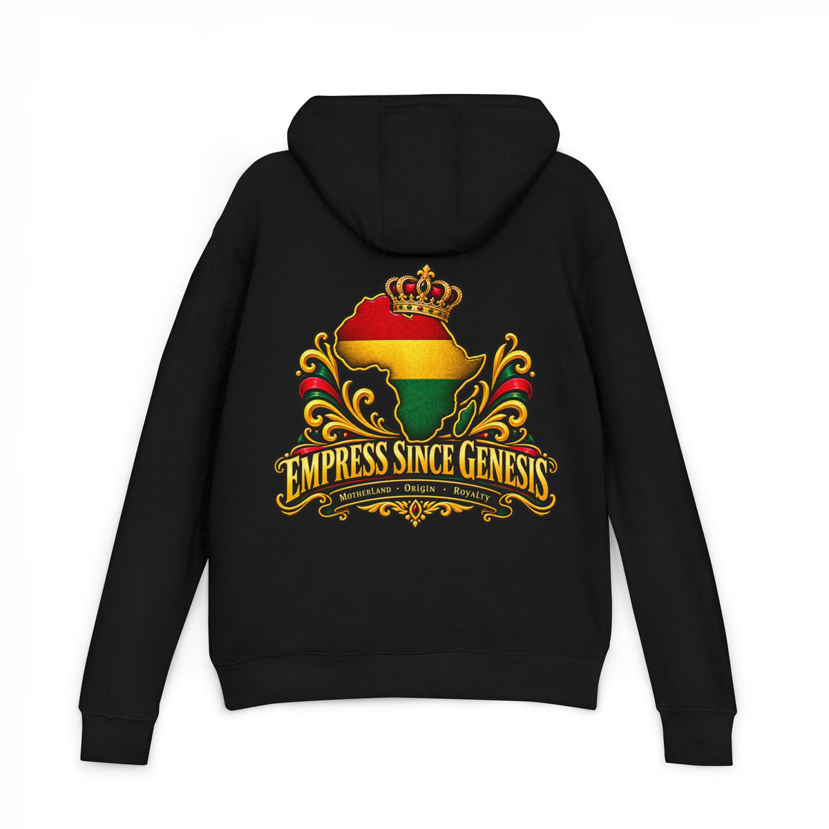 Empress Since Genesis Hoodie — African Crown Map Rasta Sweatshirt