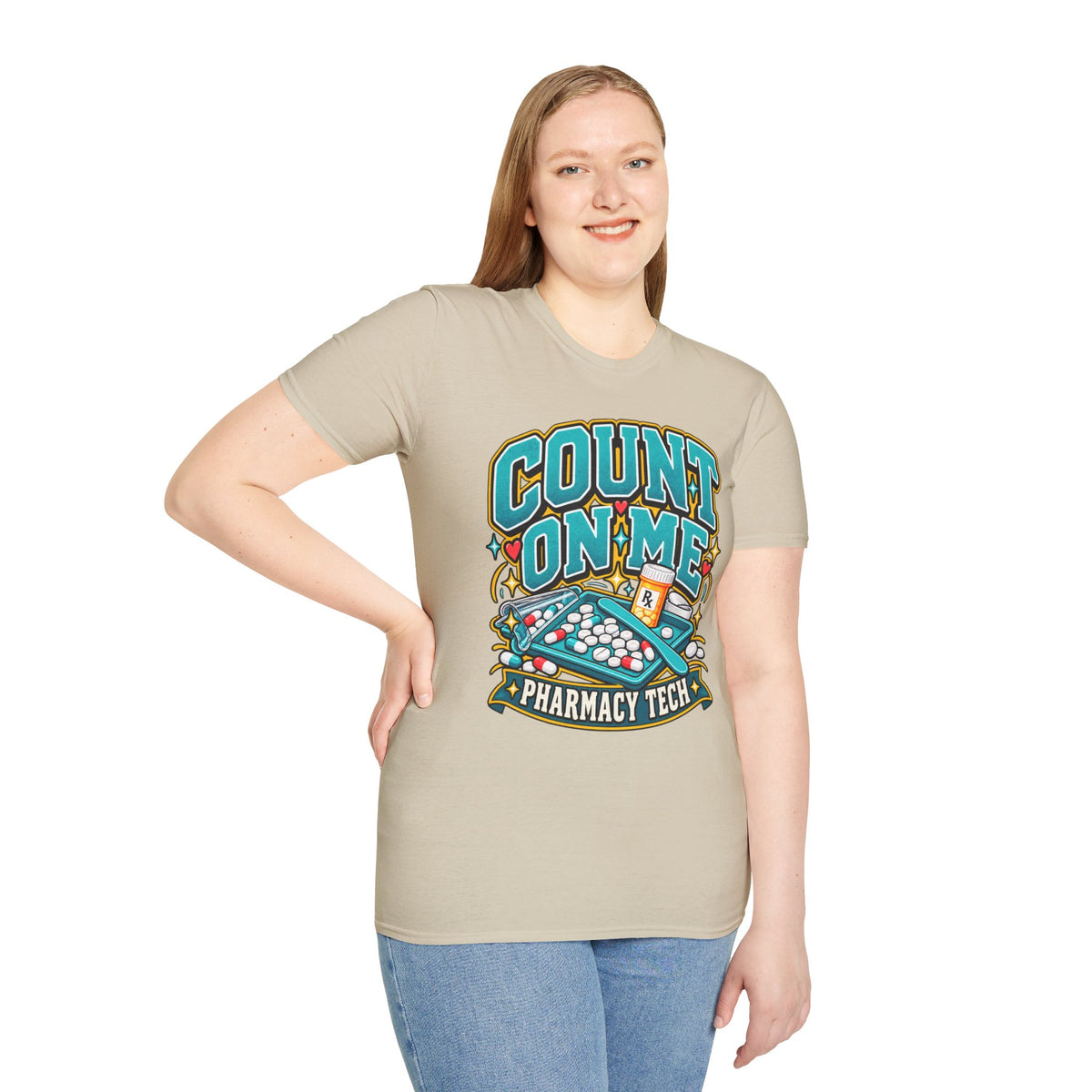Count On Me Pharmacy Tech T‑Shirt — Funny Pharmacist Technician Shirt