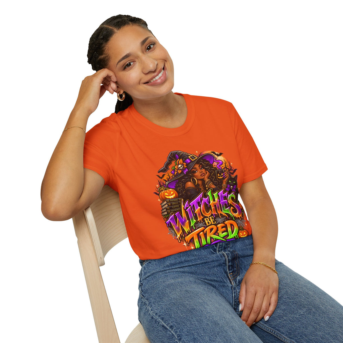 Witches Be Tired Halloween T-Shirt — Funny Witch Graphic Tee