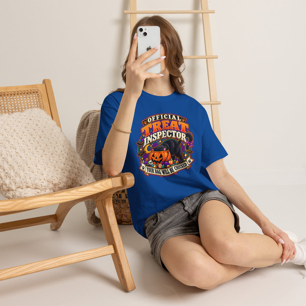 Halloween "Official Treat Inspector" T-Shirt — Funny Pumpkin Candy Patrol Tee