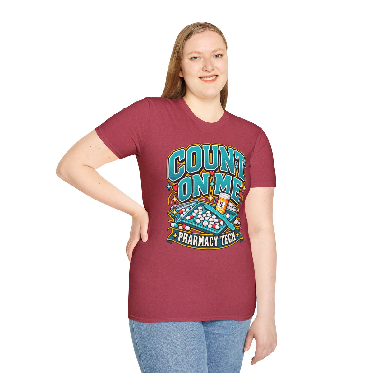 Count On Me Pharmacy Tech T‑Shirt — Funny Pharmacist Technician Shirt