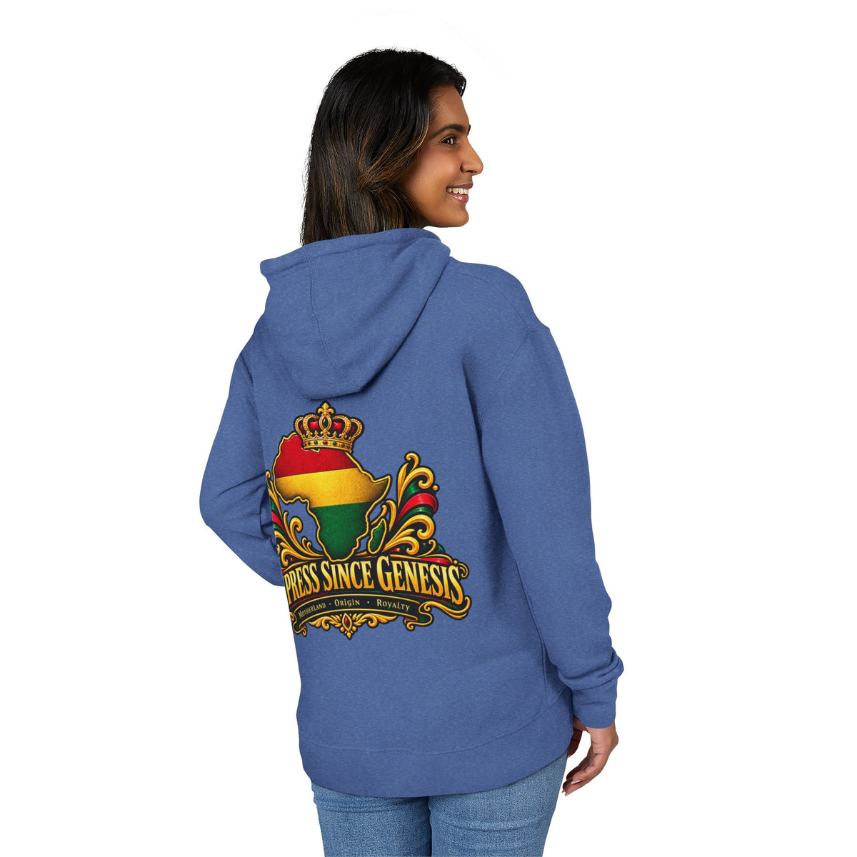 Empress Since Genesis Hoodie — African Crown Map Rasta Sweatshirt