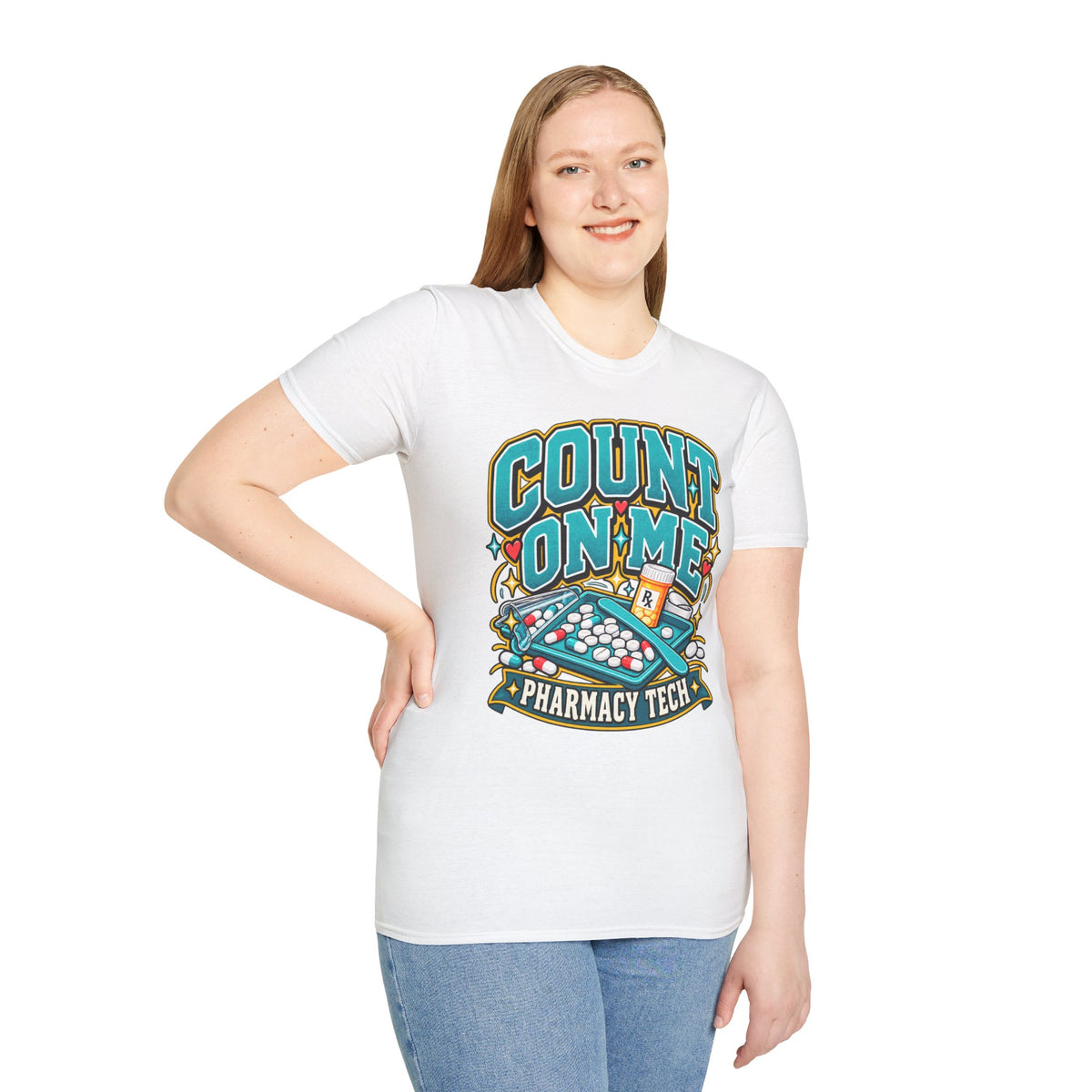 Count On Me Pharmacy Tech T‑Shirt — Funny Pharmacist Technician Shirt