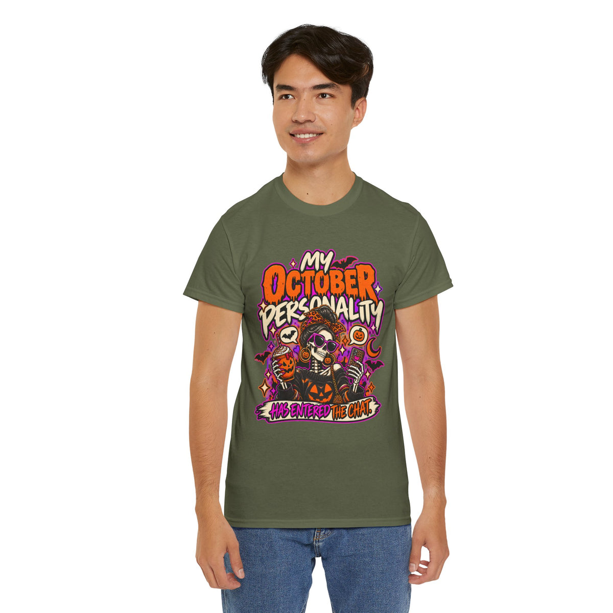 October Personality Halloween T-Shirt — "My October Personality Has Entered the Chat" Graphic Tee