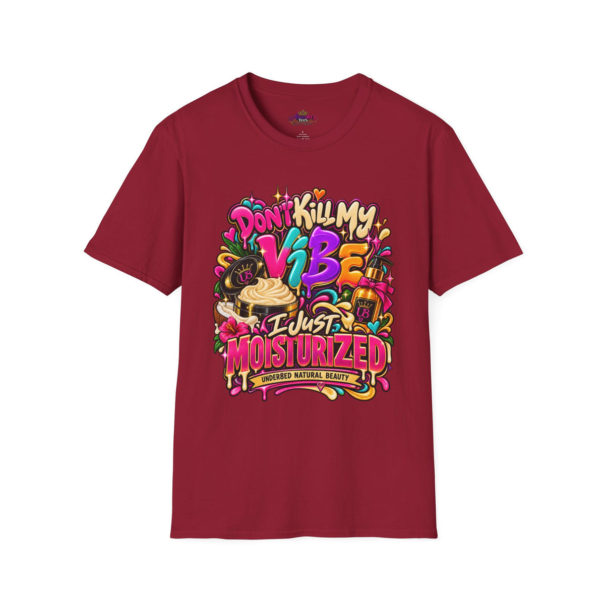Don't Kill My Vibe I Just Moisturized T-Shirt — Good Skin Vibes Skincare Graphic Tee