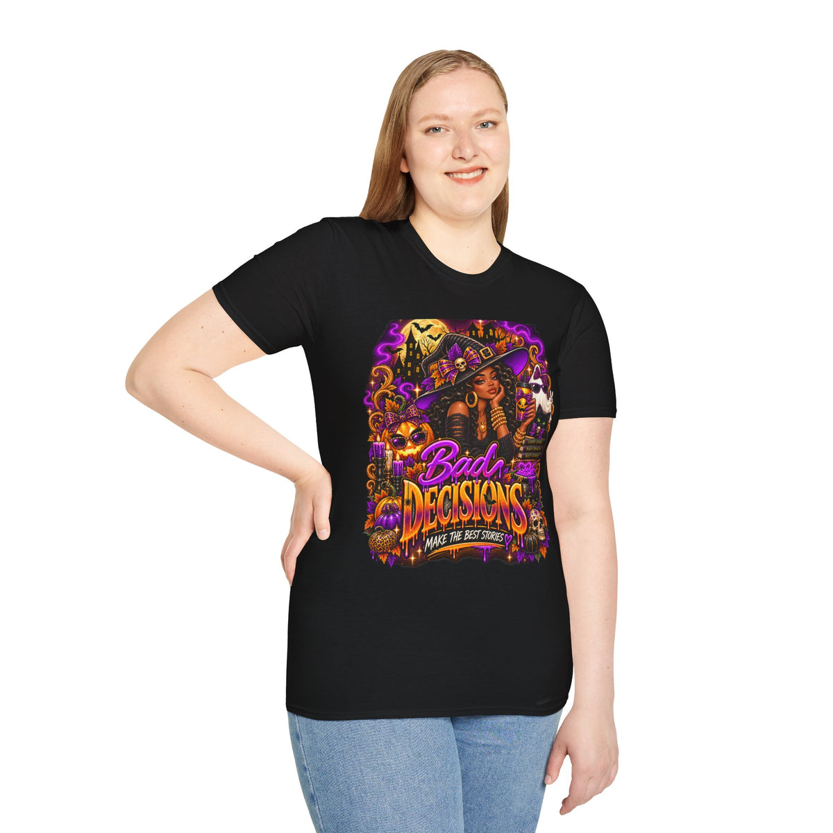 Bad Decisions Halloween T-Shirt — Witch Party Graphic Tee